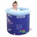 Bathtubs Freestanding Thickening Plastic Folding Bucket Home Adult tub Portable Inflatable (Color : Blue  Size : 65cm) - B07H7JJ6DW